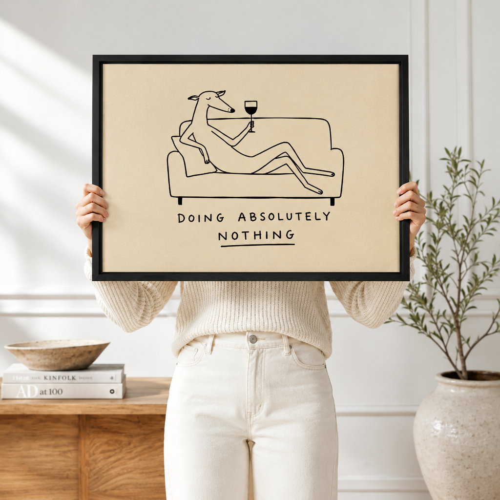 Funny Greyhound Wine Minimalist Quote Canvas Art