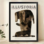 Illustoria Magazine Dogs Issue Wall Art - Vintage Abstract Dachshund Canvas Print|W1378