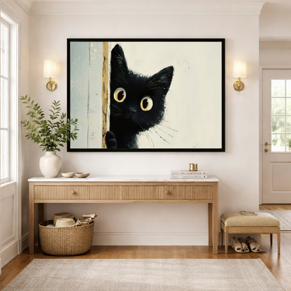 偷窥黑猫替换至玄关场景