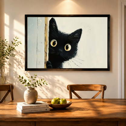 偷窥黑猫替换至餐厅场景（正方形）