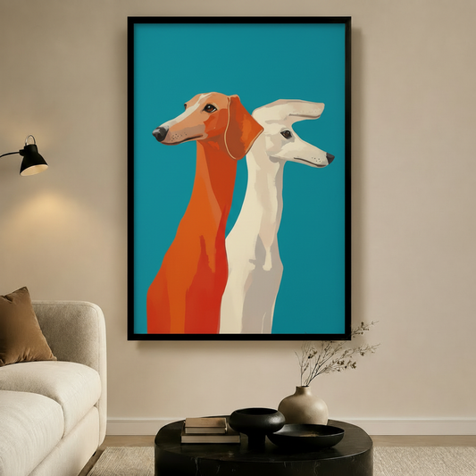 两只灵缇犬替换主图场景