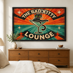 The Bad Kitty Lounge  Bar Canvas Art