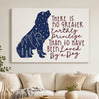 Loved By a Dog Celestial Quote Canvas Art