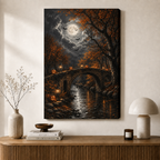 Moody Night River Gothic Landscape Wall Decor
