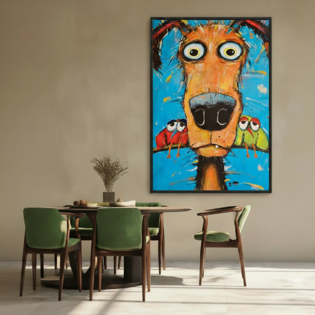 Colorful Dog Art Dining Room v3