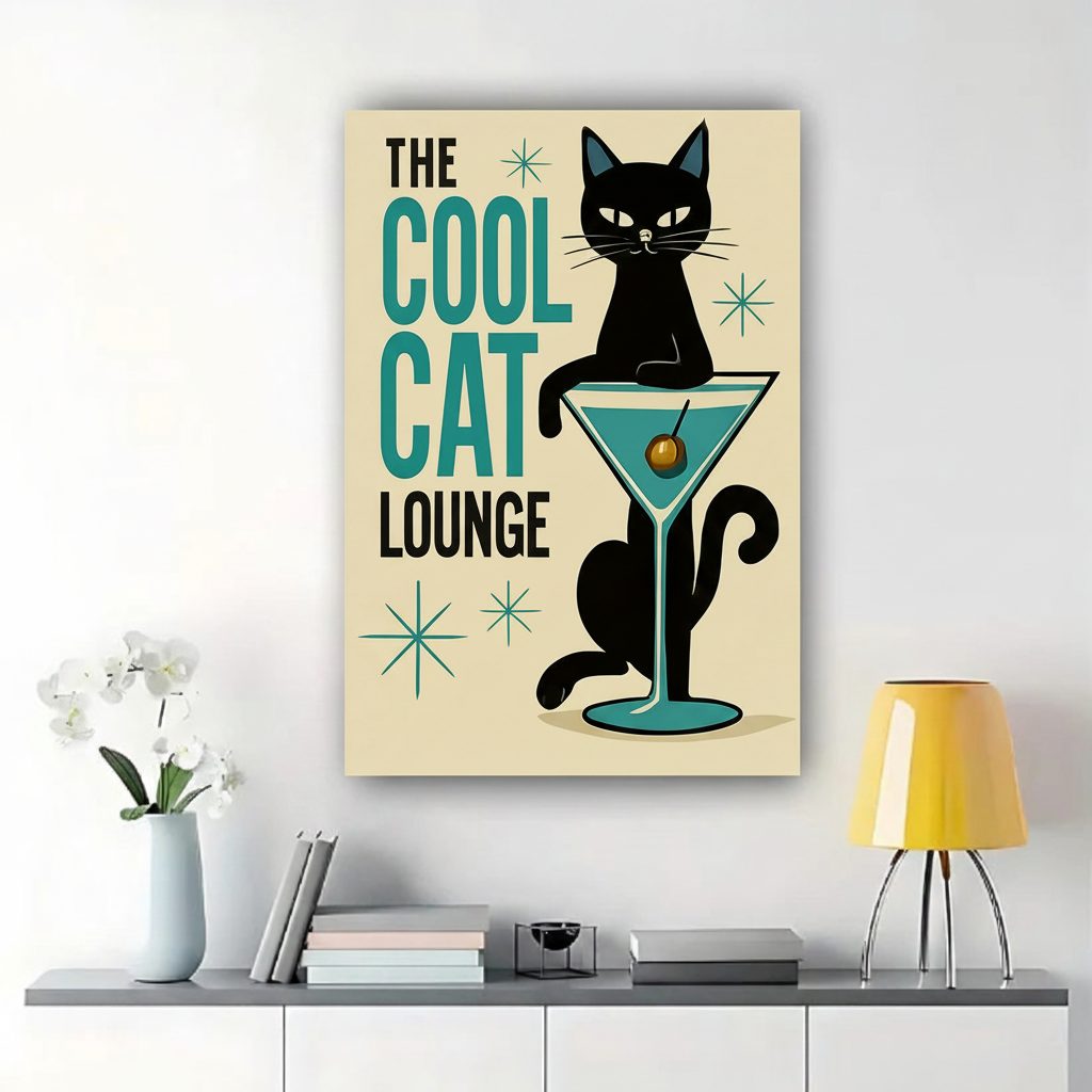 Cool Cat Lounge – No Frame Square Mockup