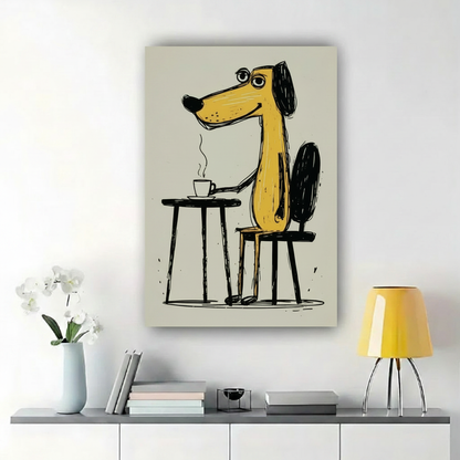 Dog Coffee Art – No Frame Square Lifestyle Mockup