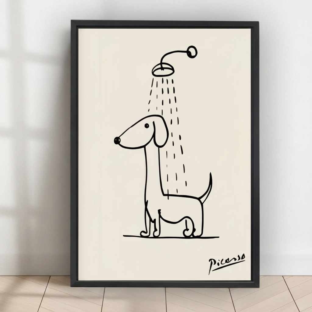 Frame Swap - Picasso Dog Shower