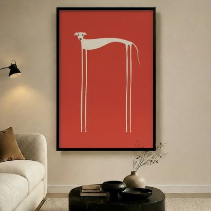 Greyhound Art in Living Room