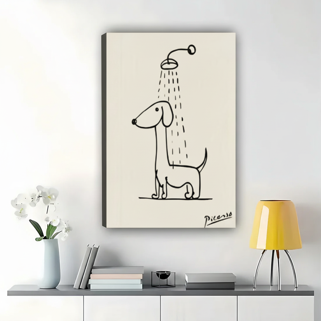 Picasso Dachshund - Room Canvas Mockup