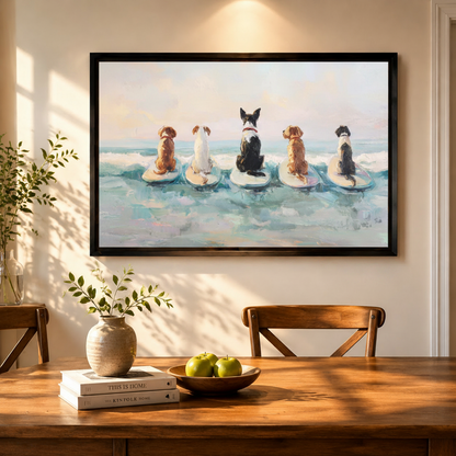 Surfing Dogs – Warm Dining Room Mockup