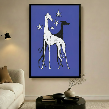Two Greyhounds Replaced in Living Room Frame