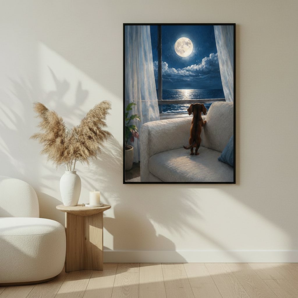 White wall pampas scene