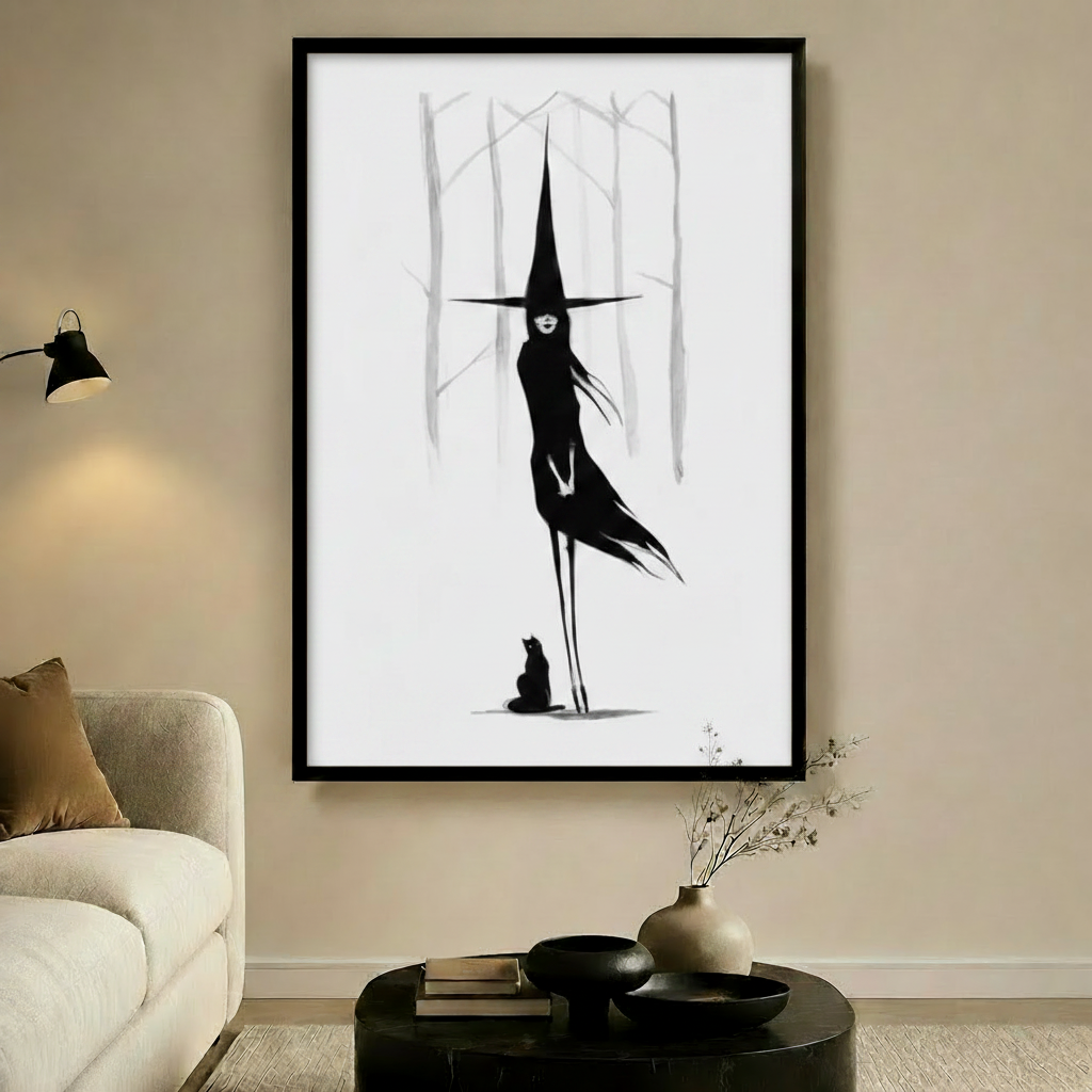 Witch Art in Living Room